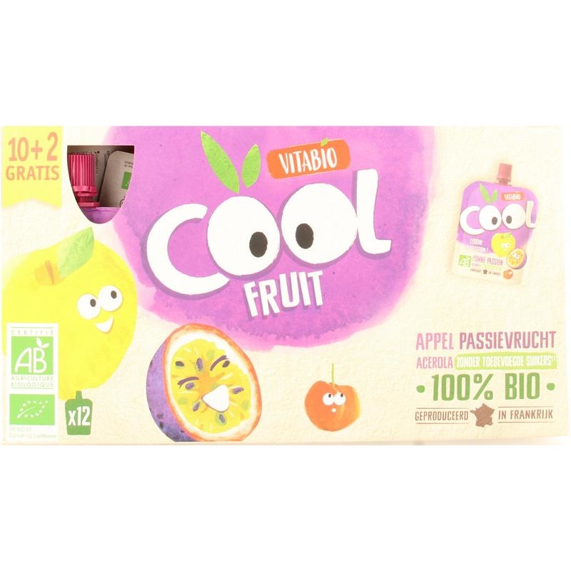 Vitabio Vitabio Coolfruit appel passievrucht 90 gr bio (12 st)