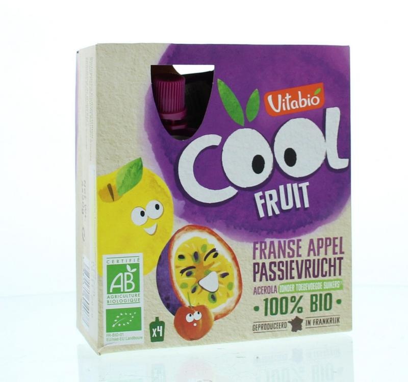 Vitabio Vitabio Coolfruit appel passievrucht 90 gr bio (4 st)