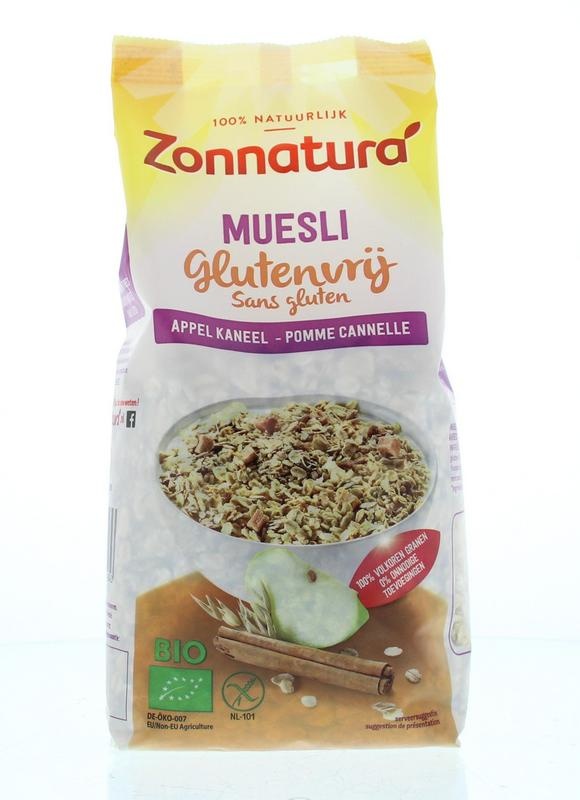 Zonnatura Zonnatura Muesli appel kaneel glutenvrij bio (375 gr)