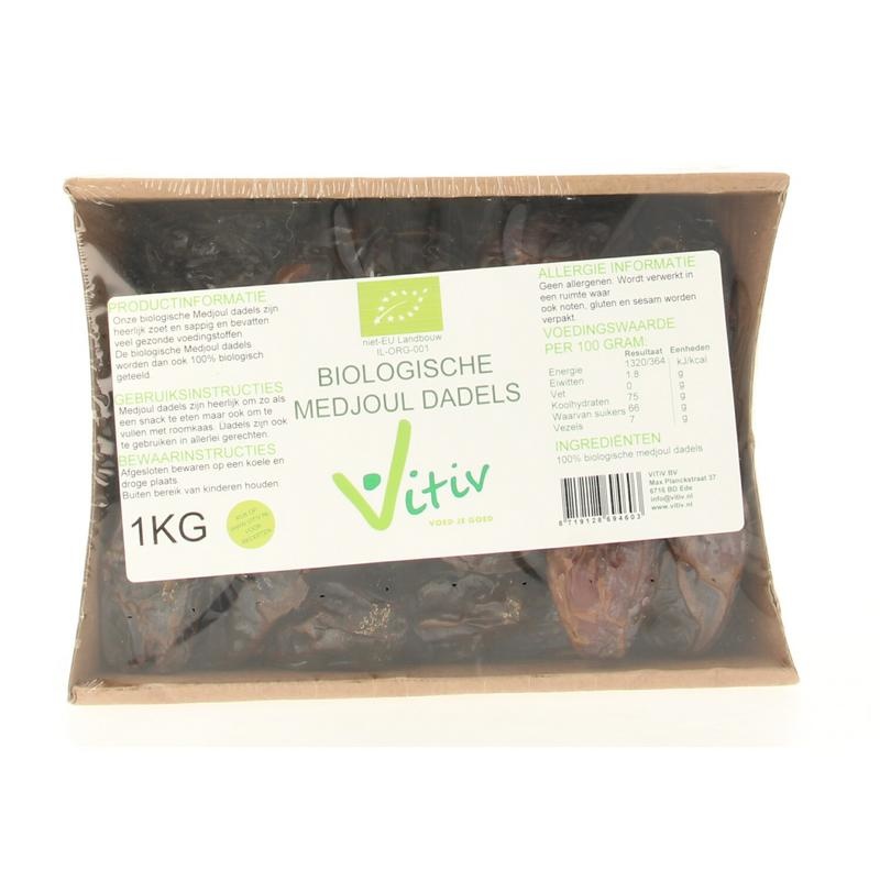 Vitiv Vitiv Dadels medjoul doosje bio (1 Kilogr)