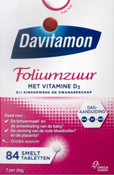 Davitamon Davitamon Foliumzuur vitamine D (84 tab)