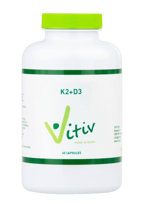 Vitiv Vitiv Vitamine K2 (MK7) + D3 (60 caps)