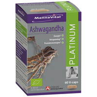 Mannavital Mannavital Ashwagandha platinum bio (60 vega caps)