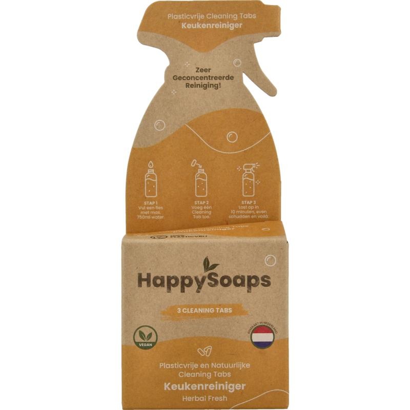 Happysoaps Happysoaps Cleaning tabs keukenreiniger herbal fresh (3 st)