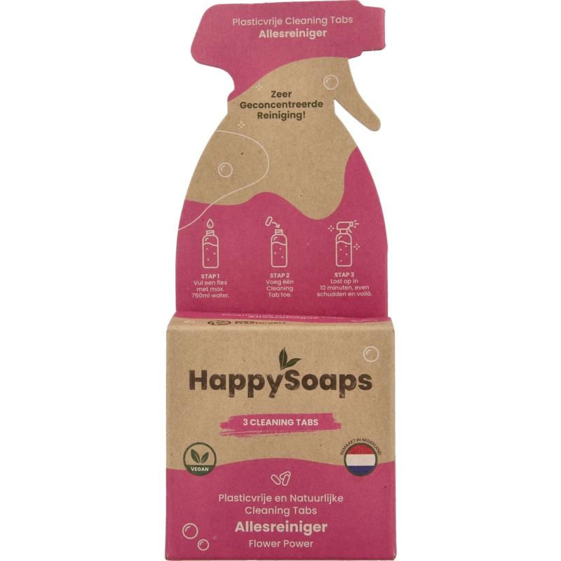 Happysoaps Happysoaps Cleaning tabs allesreiniger flower power (3 st)