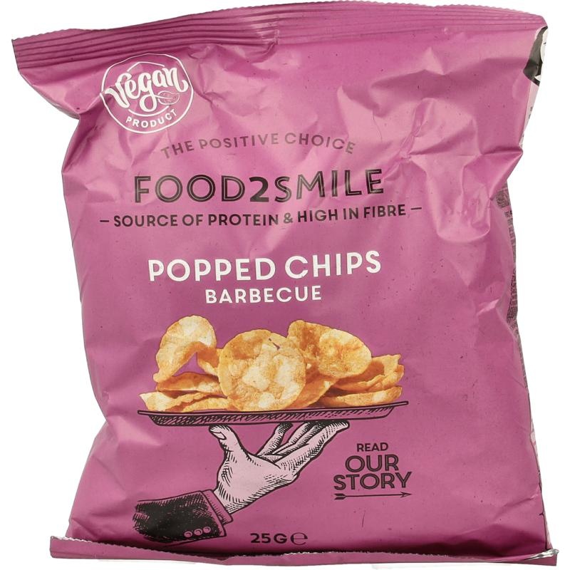 Food2Smile Food2Smile Popped chips barbeque (25 gr)