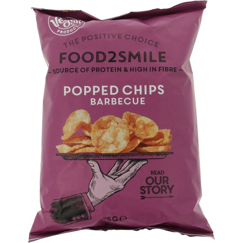 Food2Smile Food2Smile Popped chips barbeque (75 gr)