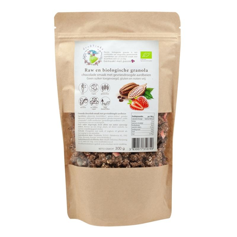 Vitiv Vitiv Tijgernoot granola chocolade aardbei bio (300 gr)