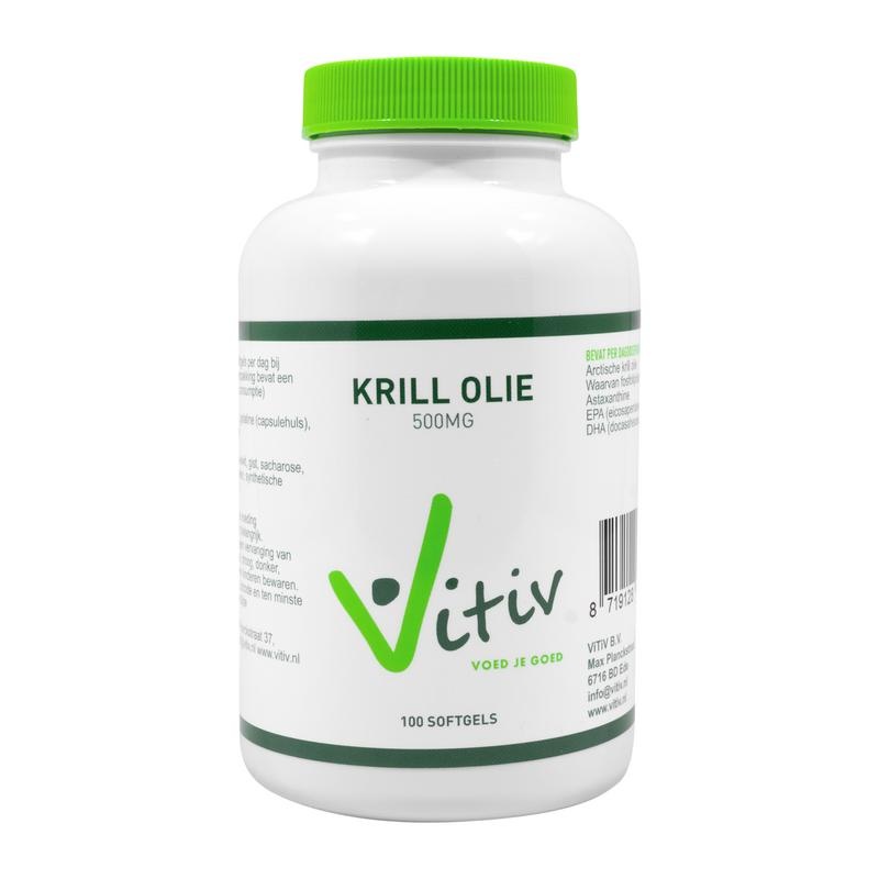 Vitiv Vitiv Krillolie 500mg antartic (100 Softgels)