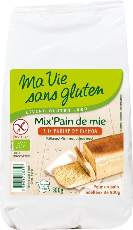 Ma Vie Sans Ma Vie Sans Wit broodmix met quinomeel bio glutenvrij (500 gr)