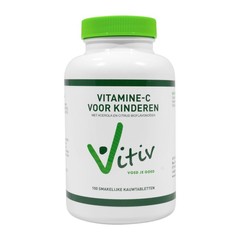 Vitiv Kinder vitamine C zuurvrij 120mg (100 Kauwtab)