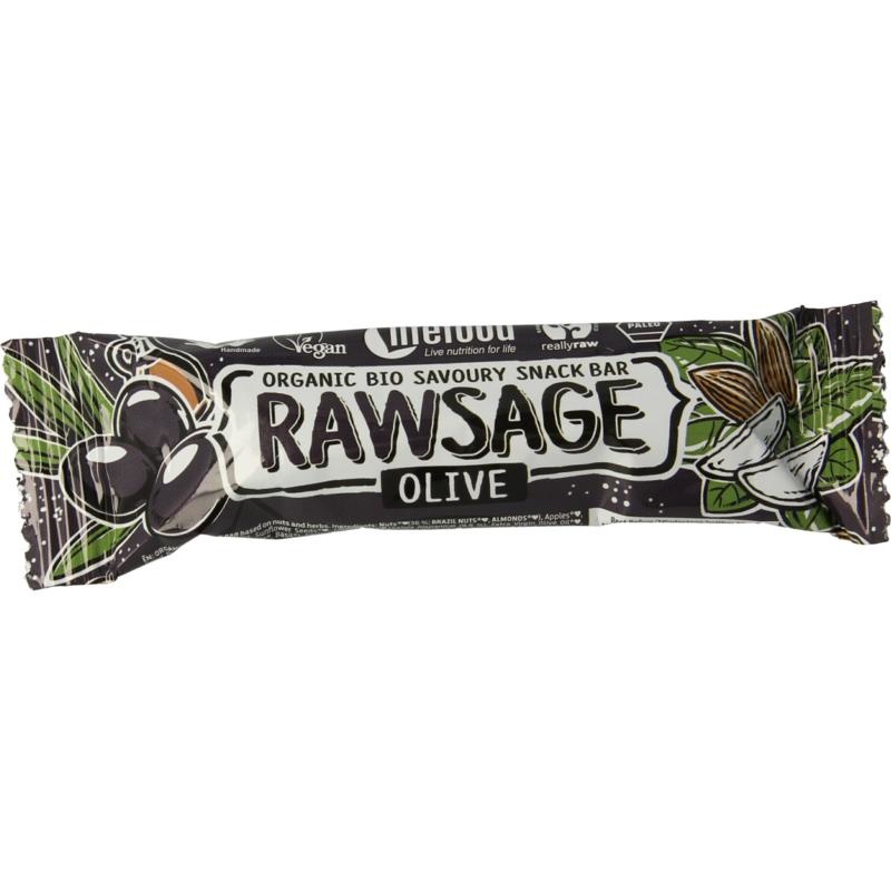 Lifefood Lifefood Rawsage olive hartige snack (25 gr)