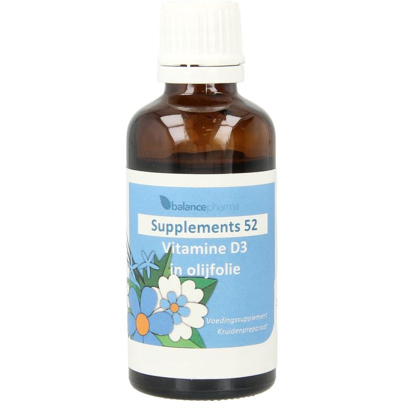 Supplements Supplements Vitamine D3 met olijfolie (50 ml)