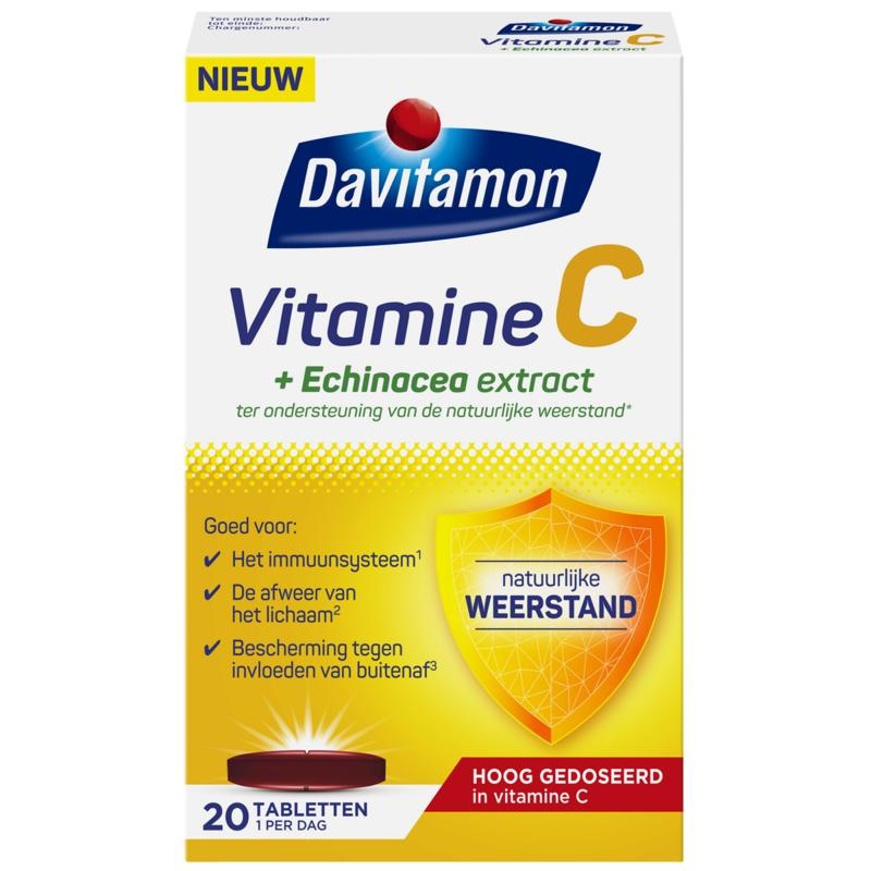 Davitamon Vitamine C + echinacea (20 tab) Davitamon Vitamine C + echinacea (20 tab)