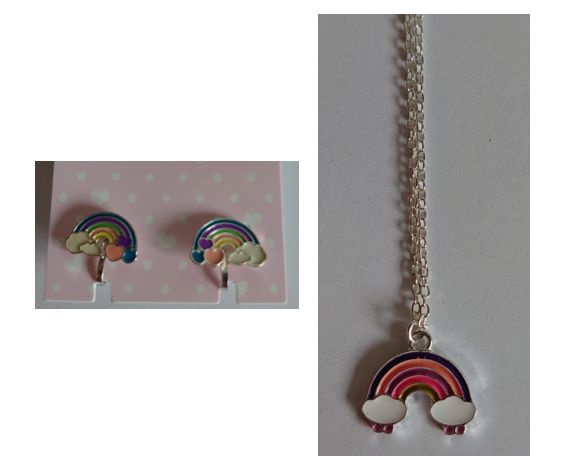 Jewels Jewels Ketting oorclip regenboog (1 st)