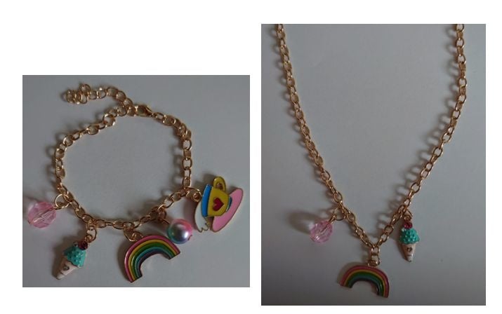 Ketting armband regenboog