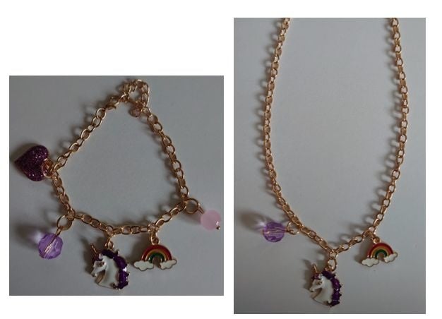 Ketting armband bedel eenhoorn