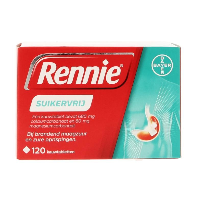 Rennie Rennie Kauwtablet suikervrij (120 Kauwtab)