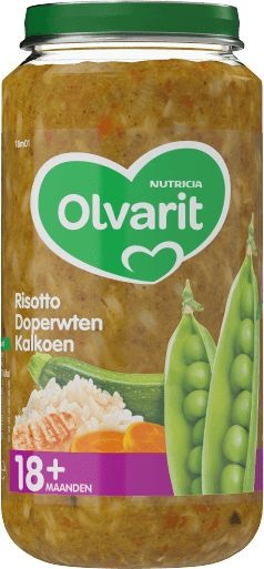 Olvarit Olvarit Risotto doperwten kalkoen 18M01 (250 gr)