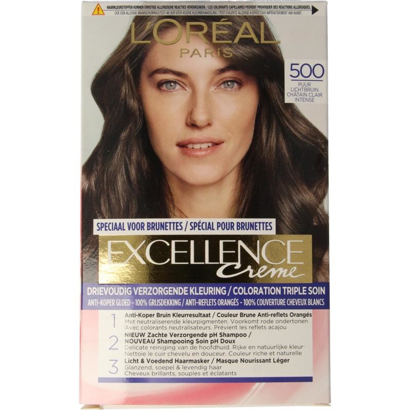 Loreal Loreal Excellence 500 puur lichtbruin (1 Set)