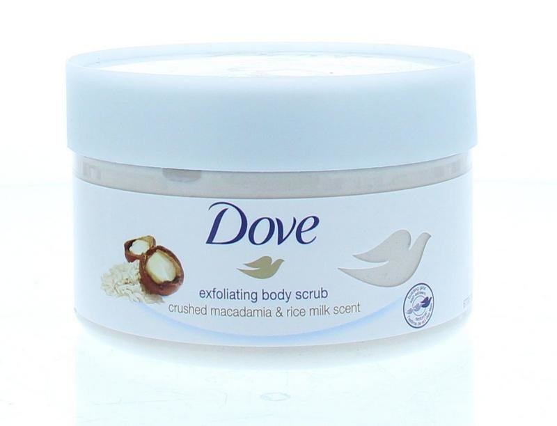 Dove Dove Shower scrub macadamia en rice milk (225 ml)