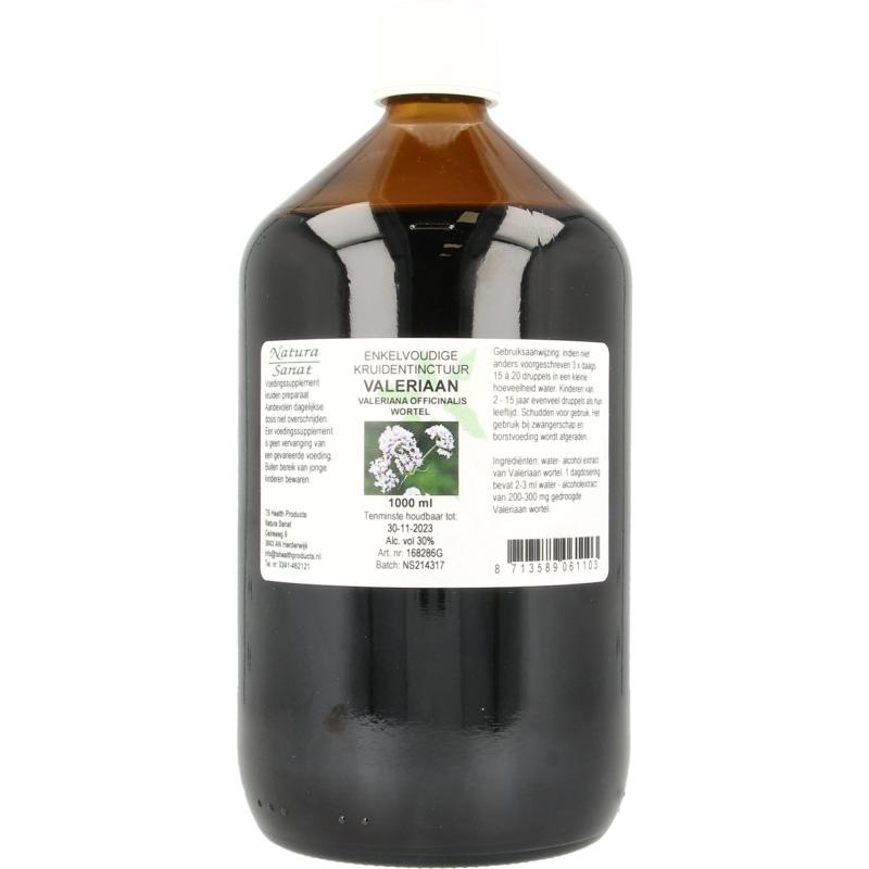 Natura Sanat Natura Sanat Valeriana off rad / valeriaan tinctuur (1 ltr)