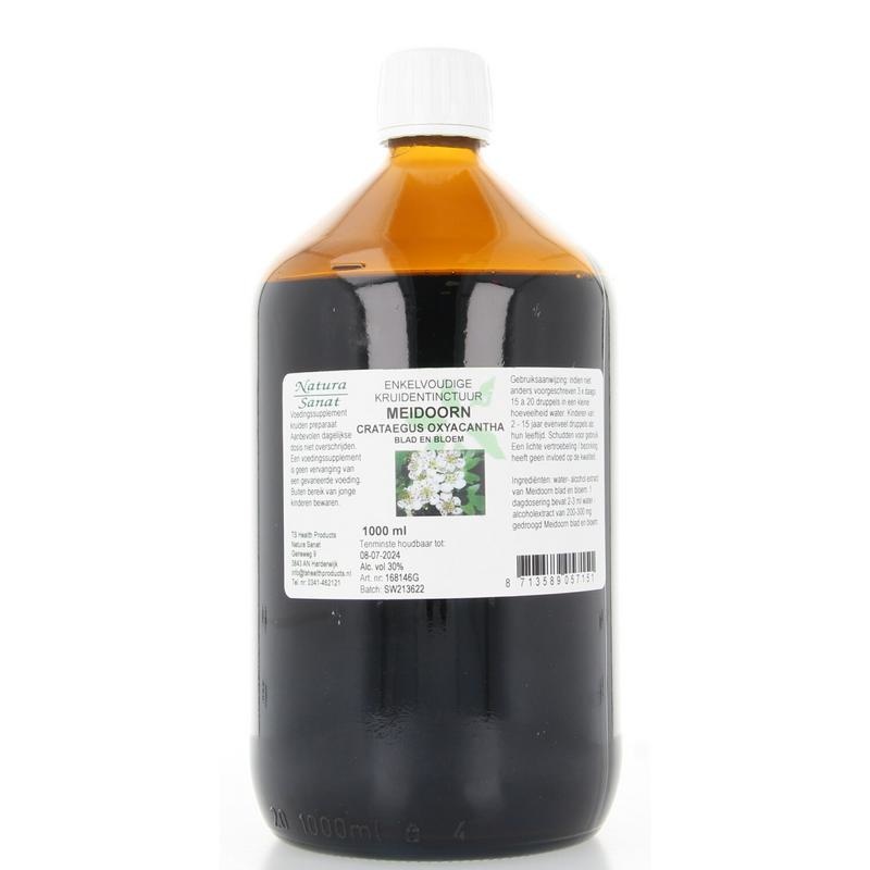 Natura Sanat Natura Sanat Crataegus oxyacantha / meidoorn tinctuur (1 ltr)