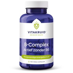 Vitakruid B-Complex actief zonder B6 (100 vega caps)