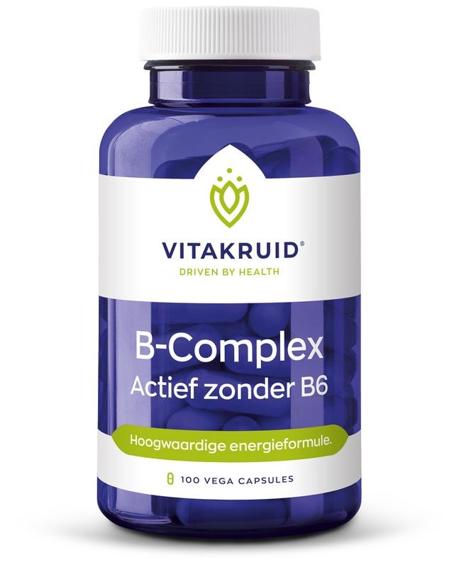 Vitakruid Vitakruid B-Complex actief zonder B6 (100 vega caps)