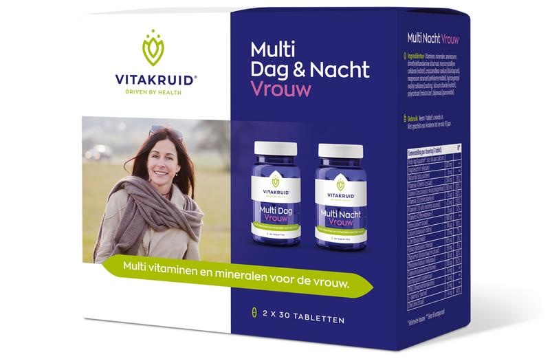 Vitakruid Vitakruid Multi dag & nacht vrouw 2x30 tab (60 tab)