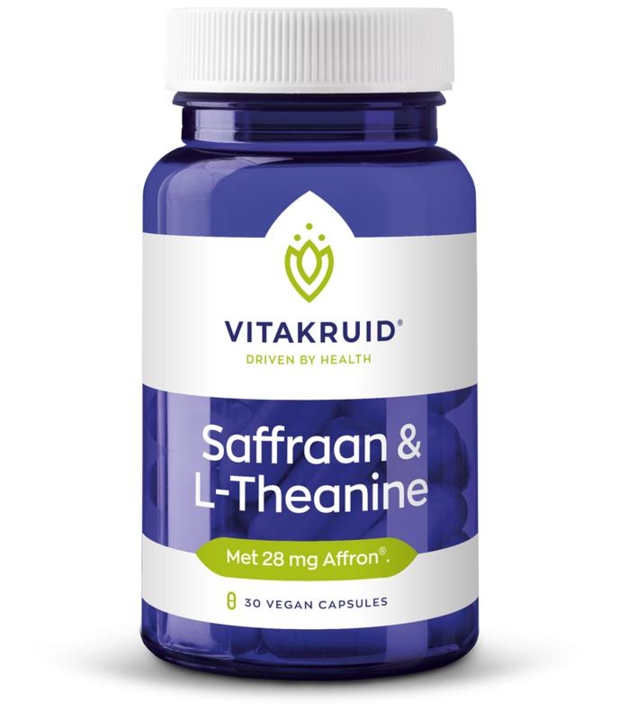 Vitakruid Vitakruid Saffraan 28 mg (Affron) & L-Theanine (30 vega caps)