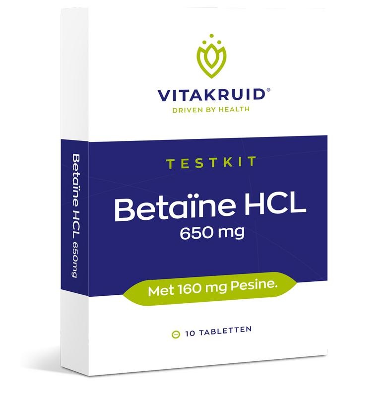 Vitakruid Vitakruid Betaine HCL 650 mg & pepsine 160 mg testkit (10 tab)