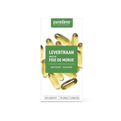 Purasana Levertraan/huile de foie de morue (120 caps)