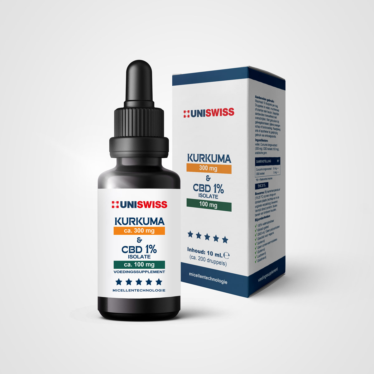 Uni Swiss Uni Swiss Kurkuma & CBD-isolate 1% (10 ml)