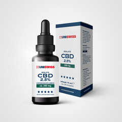 Uni Swiss CBD-Isolaat 2.5% (10 ml)