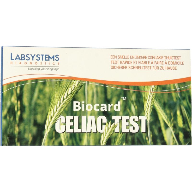 Biocard Biocard Coeliakie - gluten overgevoeligheid test (1 Stuks)