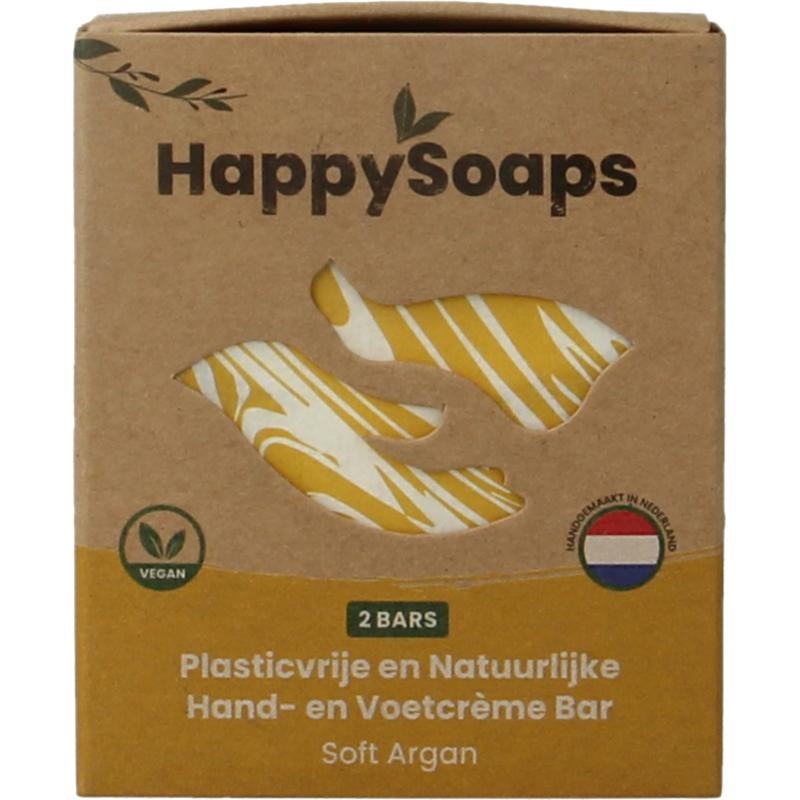 Happysoaps Happysoaps Hand & voetcreme bar soft argan (40 Gram)
