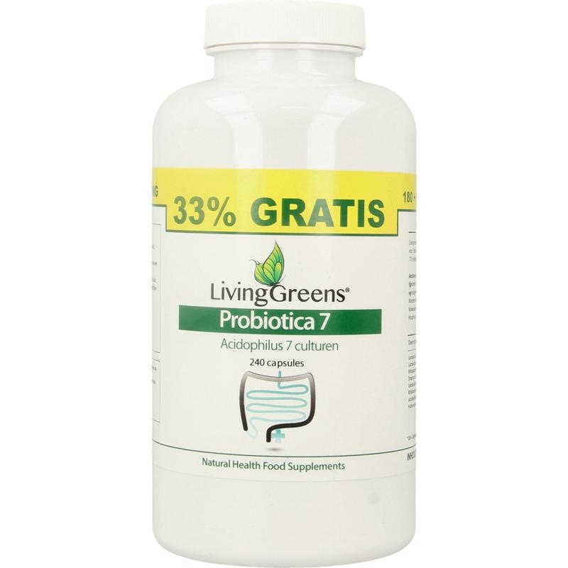 Livinggreens Livinggreens Probiotica 7 voordeel verpakking (240 Capsules)
