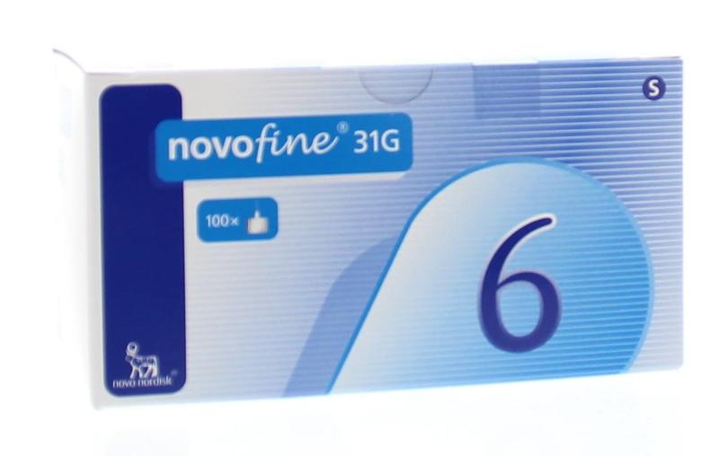 Novo Nordisk Novo Nordisk Novofine naalden 0.25 x 6 mm 31 gram (100 Stuks)