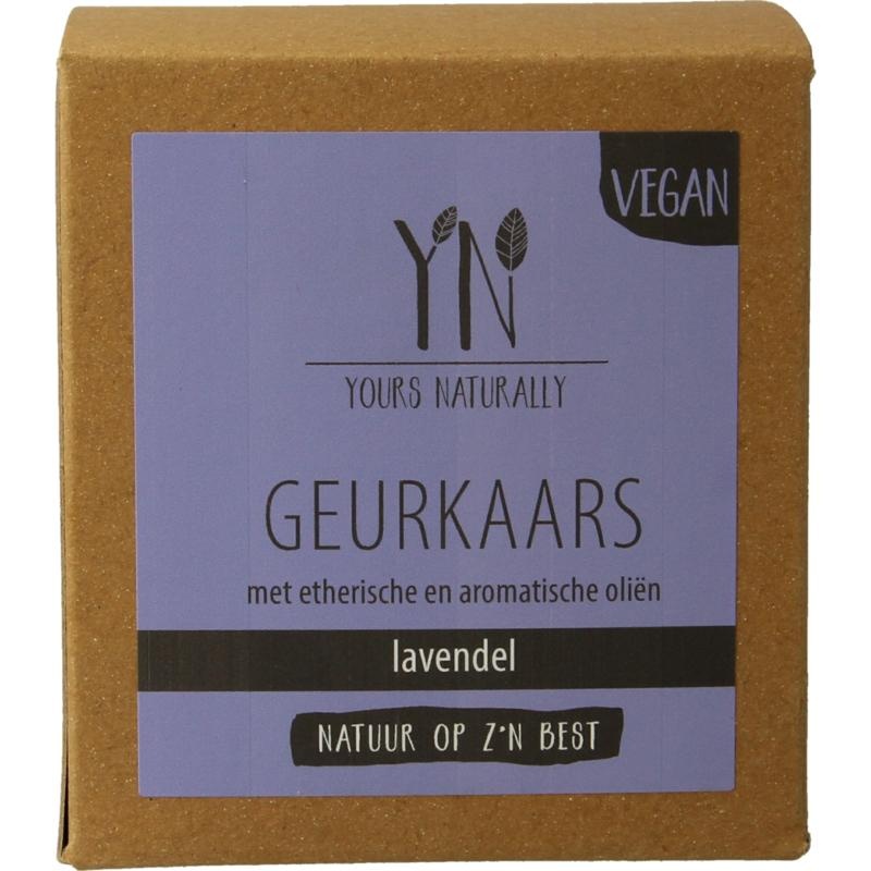 Yours Naturally Yours Naturally Geurkaars in glas lavendel 20cl (1 Stuks)