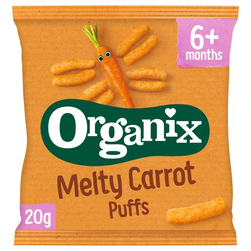 Organix Organix Mais knabbels met wortel 6+M bio (20 Gram)