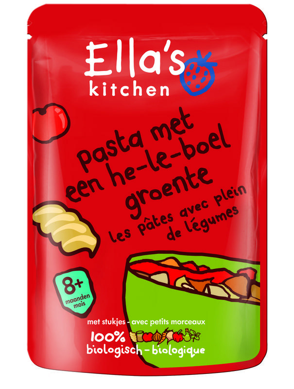Ella's Kitchen Ella's Kitchen Pasta heleboel groente 8+ maanden bio (190 Gram)