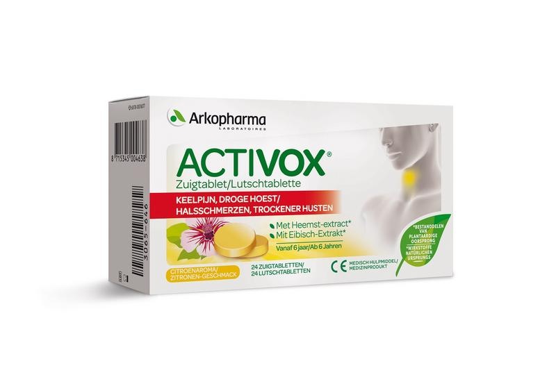 Activox Activox Activox keelpijn droge hoest (24 Zuigtabletten)