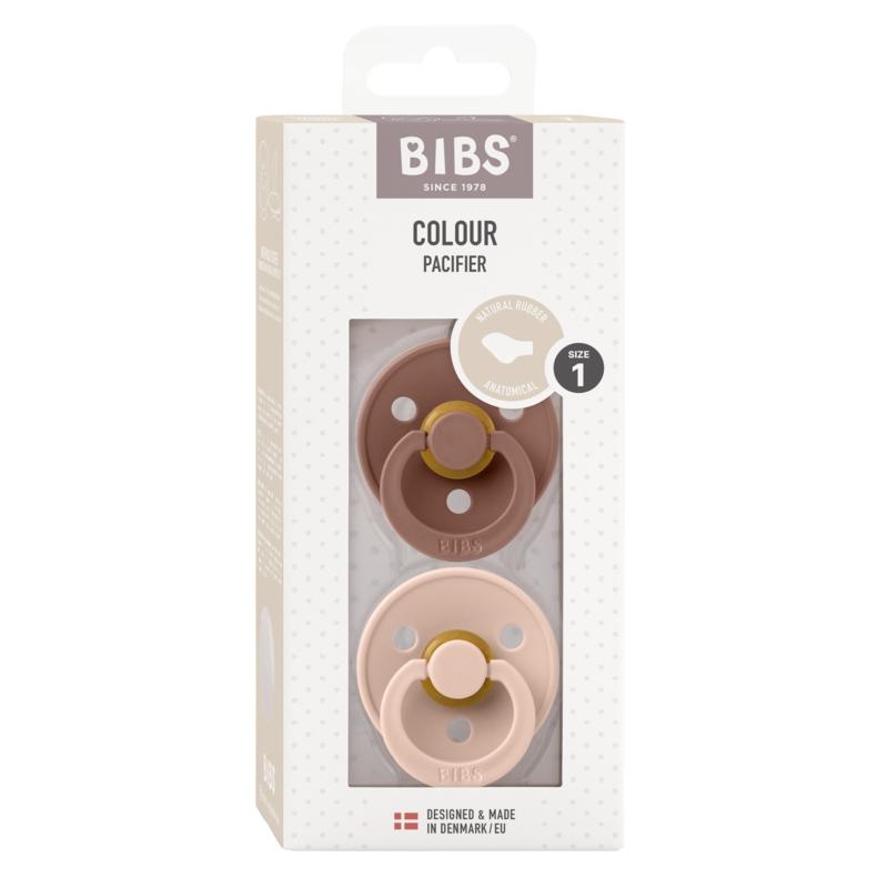 Bibs Bibs Fopspeen anatomical maat 1 blush/woodstock (2 Stuks)