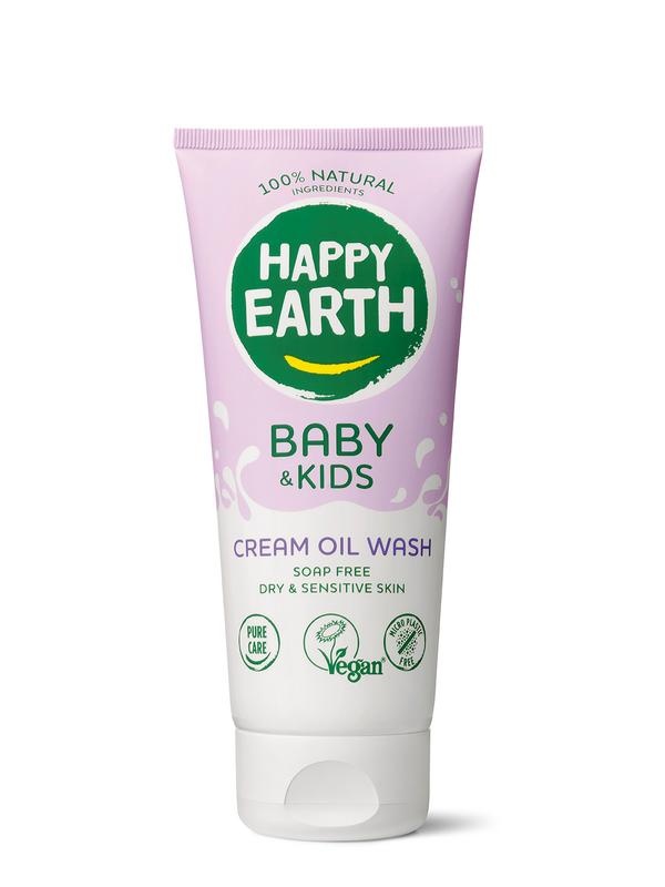 Happy Earth Happy Earth Wasgel creme olie baby & kids (200 Milliliter)