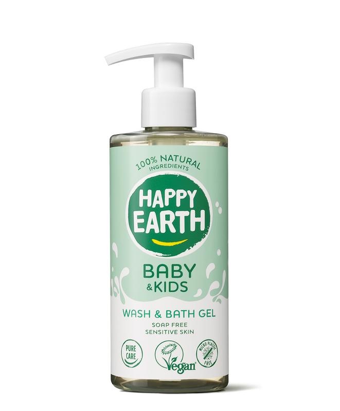 Happy Earth Happy Earth Was & badgel zeepvrij baby & kids (300 Milliliter)