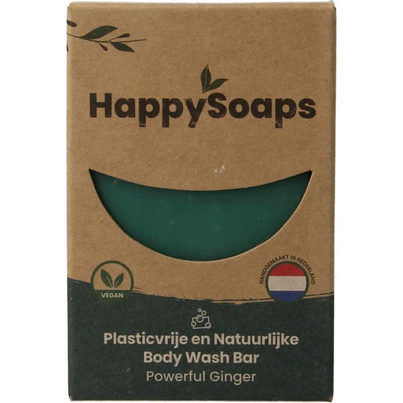 Happysoaps Happysoaps Bodywash bar powerful ginger (100 Gram)