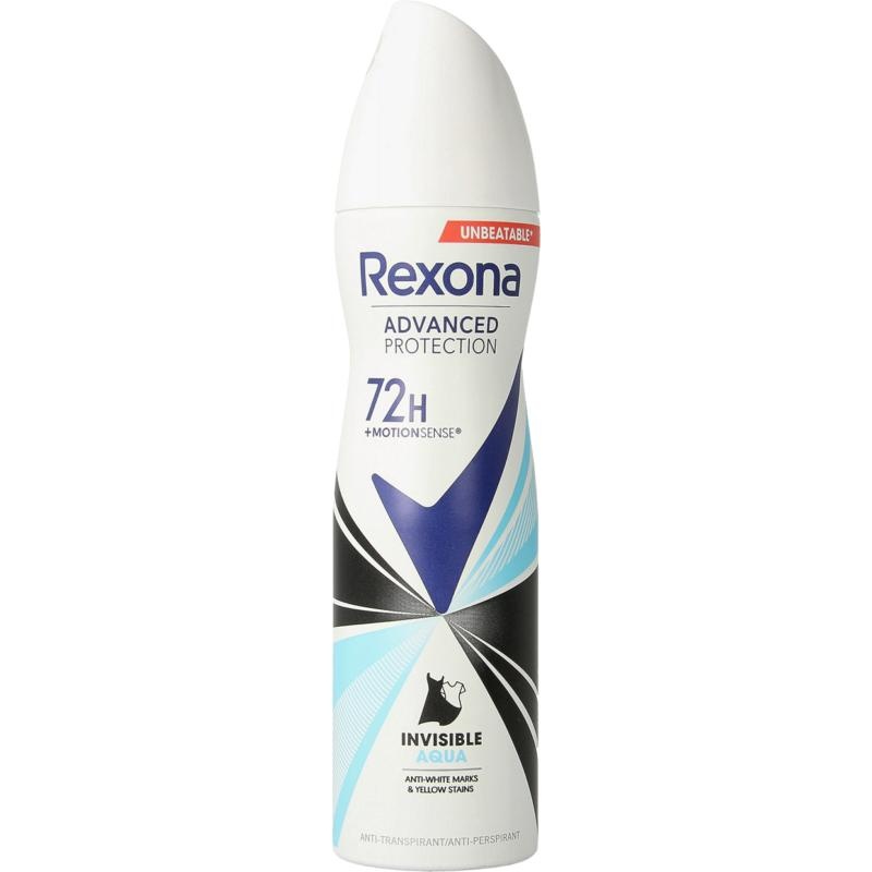 Rexona Rexona Deodorant spray invisible aqua (150 Milliliter)