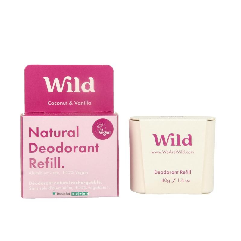 Wild Wild Natural deodorant coconut & vanilla refill (40 Gram)