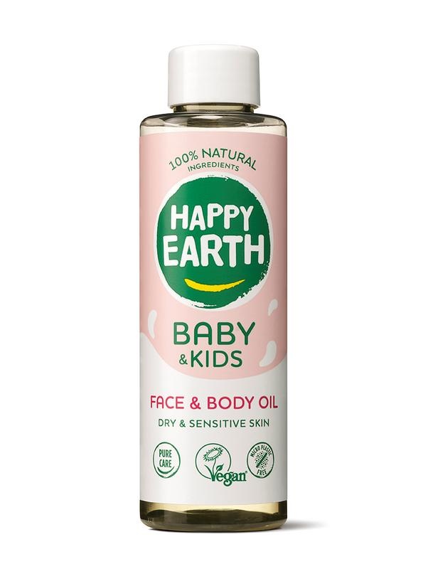 Happy Earth Happy Earth Gezicht & lichaam olie voor baby & kids (150 Milliliter)